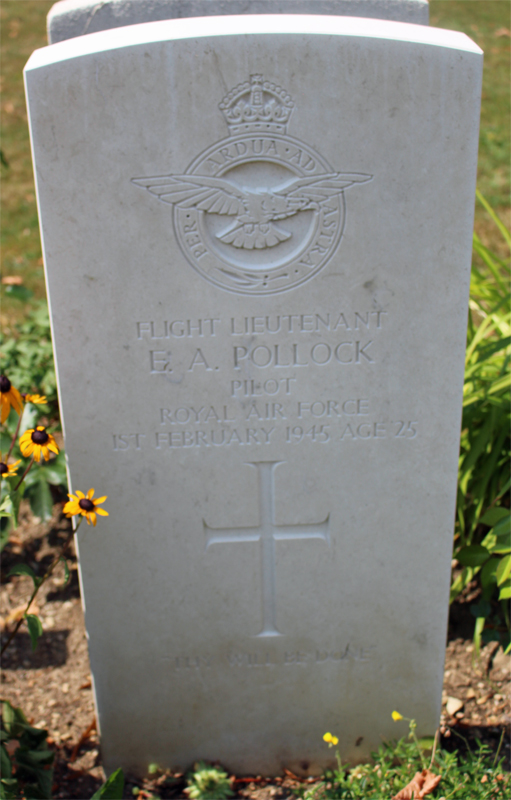 F/Lt Edward Alexander Pollock<br /><br /><br />died on active duty - February 1st, 1945